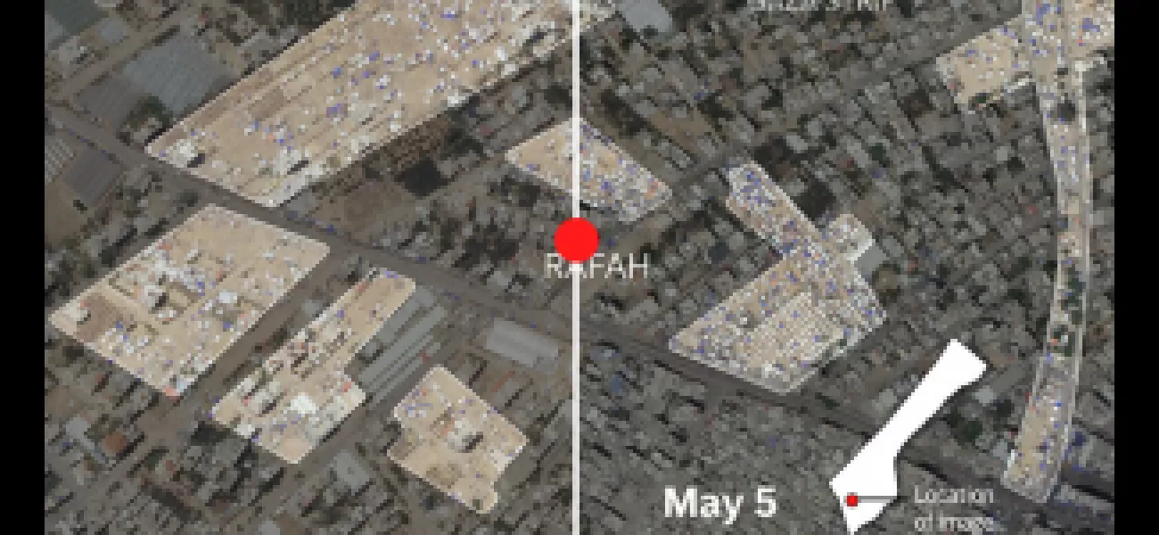 Palestinians quickly left Rafah after Israel told them to evacuate, as seen in satellite photos.