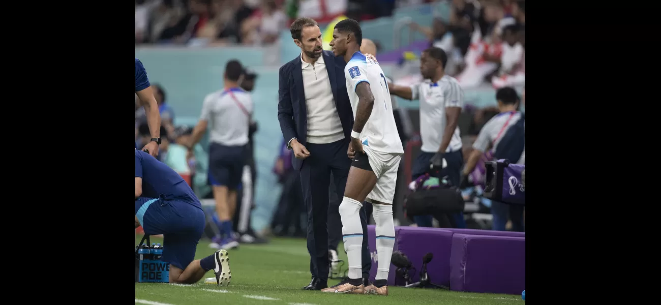 Gareth Southgate shares how Marcus Rashford responded to being left off the England team during a phone conversation.