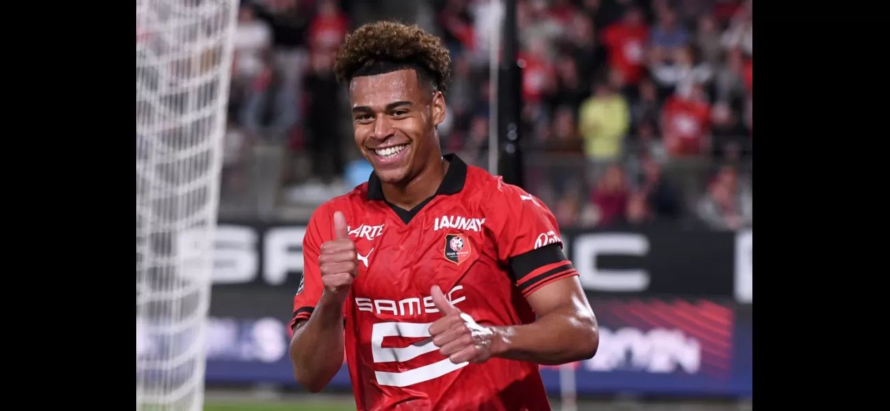 Rennes' 18-year-old standout Desire Doue is being pursued by Arsenal.