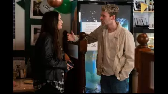 Loved-up pair reunite for a night in EastEnders.