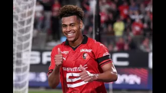 Rennes' 18-year-old standout Desire Doue is being pursued by Arsenal.