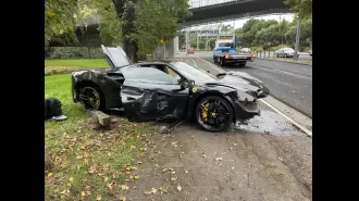 Ferrari driver in Melbourne crash not badly hurt.