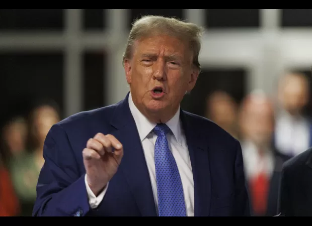 Trump is criticized for sharing a video online that uses language reminiscent of Hitler's rhetoric.