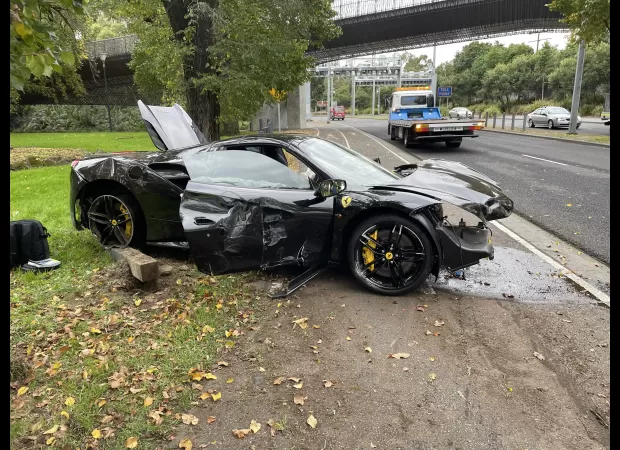 Ferrari driver in Melbourne crash not badly hurt.