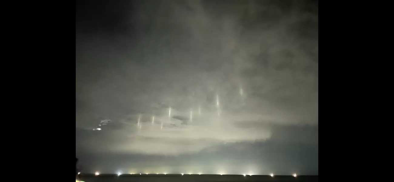 Strange columns of light appearing in the sky - but what are they?