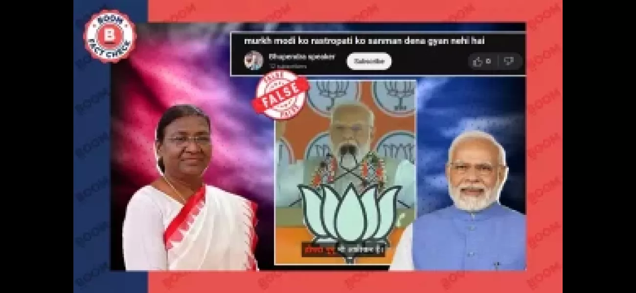A video is being falsely circulated as Indian PM Modi making derogatory remarks about President Murmu's skin color.