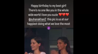 Ananya Panday sends birthday wishes to her close friend Suhana who turns 24 today.