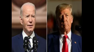 Biden calls out Trump for using language similar to Hitler's in fake newspaper.