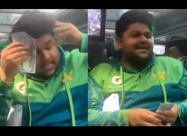 Criticism for Azam Khan, young wicket-keeper, using dollar note to wipe sweat.