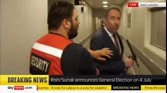 Conservative party campaign begins with journalist being forcibly removed on live TV, according to Rishi Sunak.
