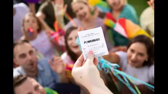 Lottery winners bought a sewing machine with their prize money.