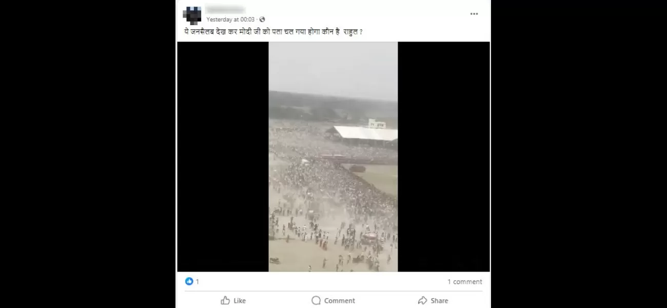 Fake video circulating as Rahul Gandhi's rally is actually PM Modi's rally in Bihar's Maharajganj.