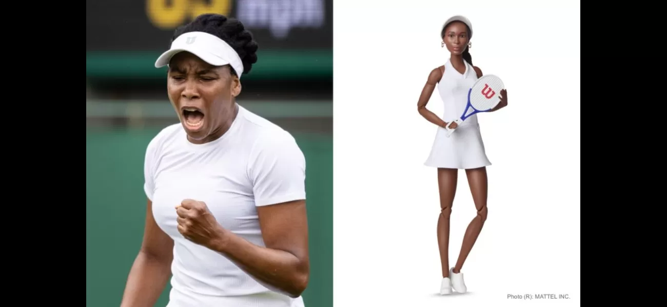 Mattel celebrates Venus Williams by creating a Barbie doll in her honor, recognizing her as a role model.
