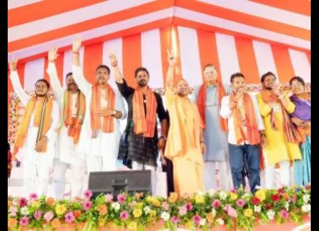 If Odisha creates 'double engine' govt, Adityanath says bulldozers will be used against mafia.