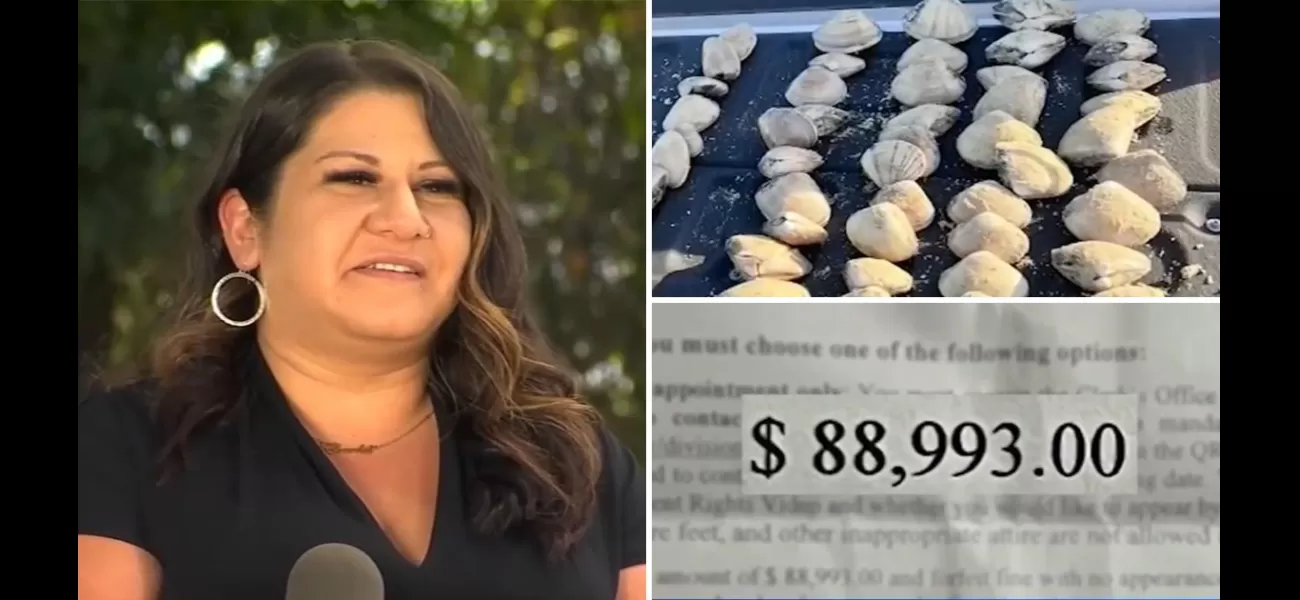 Mom fined $88K for kids' mistaken clam collection on beach.
