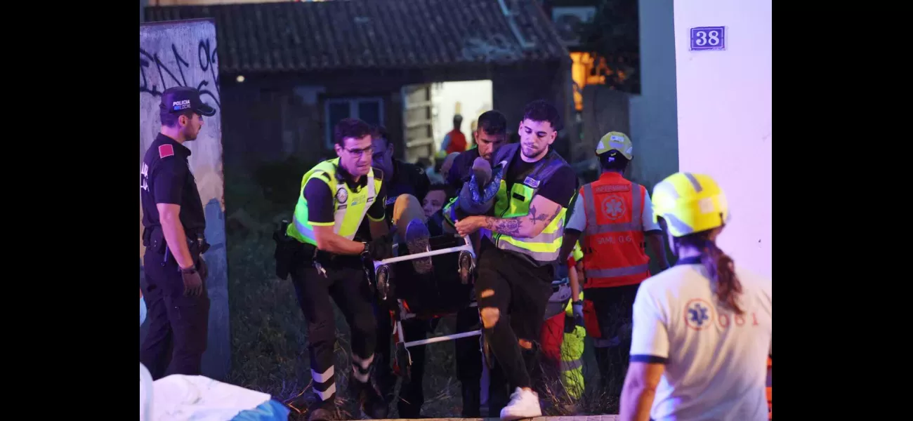 Four people died when a building collapsed while partygoers were dancing on a Spanish island.