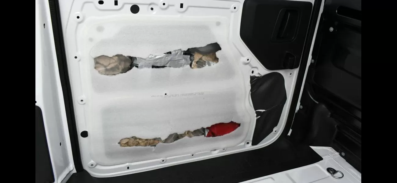 Drugs worth millions discovered concealed in vans.