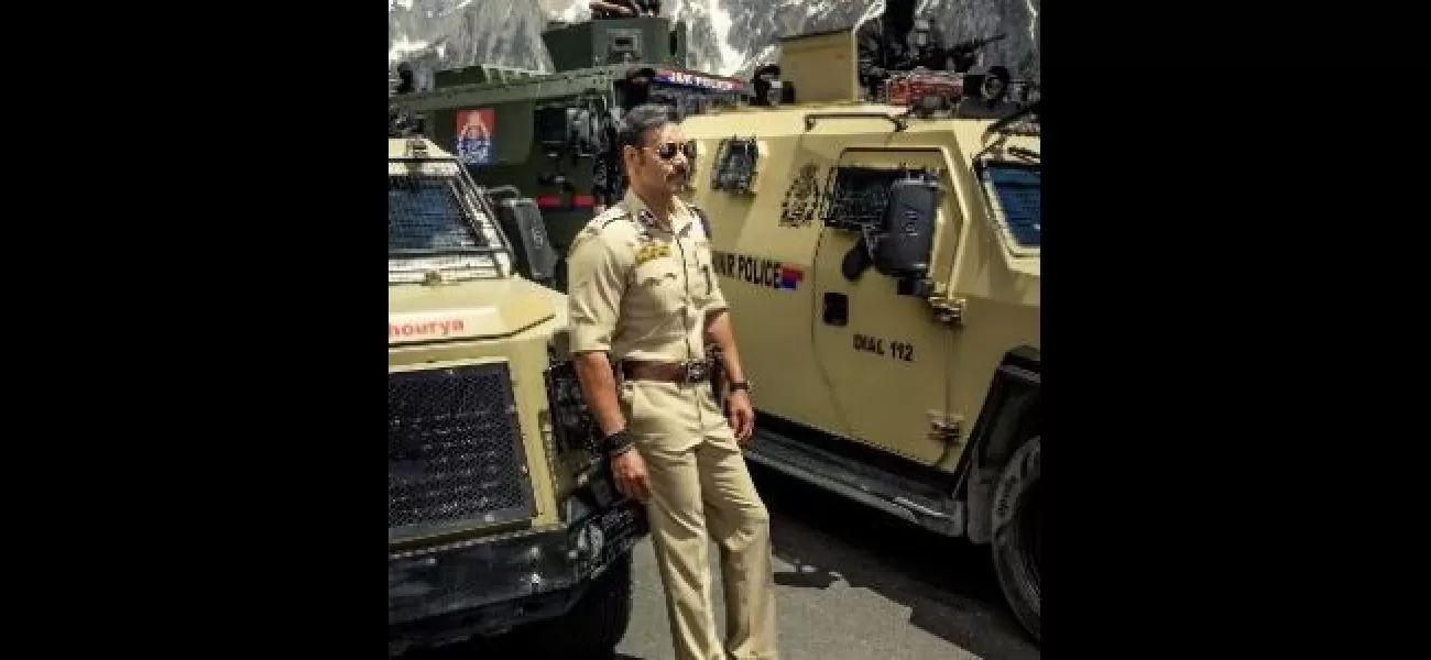 Rohit Shetty posts photo of his Singham character in snowy J&K mountains.