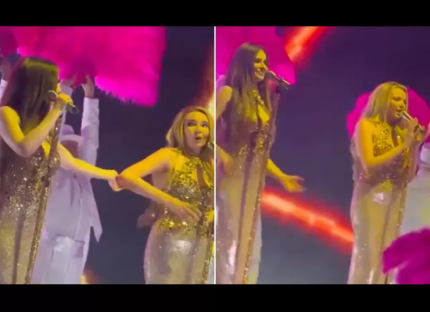 Nadine Coyle steps in to sing for Cheryl on Girls Aloud tour, creating a heartwarming moment.
