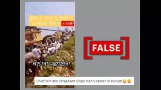 Video does not depict Punjab CM Bhagwant Mann being attacked by a crowd.