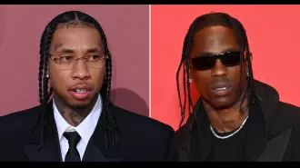Travis Scott got into a fight with Tyga and Alexander 'AE' Edwards at a crazy party in Cannes.