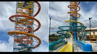 US's tallest waterslide, standing at 145ft, will soon open with five separate slides.