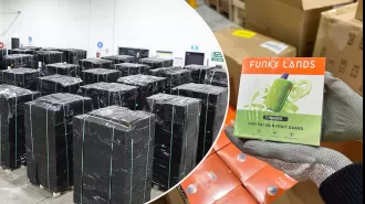 Authorities seize $12.4 million worth of illegally smuggled vape products.