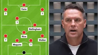 Owen chooses Cole Palmer over Arsenal player for England's Euro 2024 team.