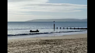 Police are searching for a suspect who fatally stabbed a 34-year-old woman on Bournemouth beach.