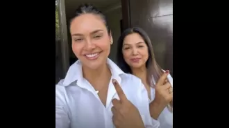 Actress Esha Gupta votes, encourages other Delhi residents to do the same.