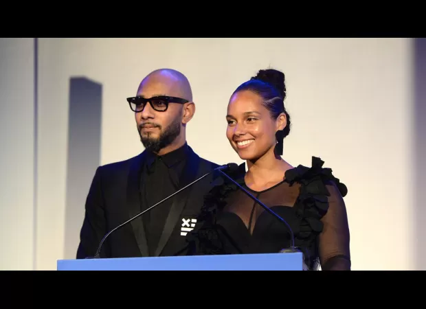 Alicia Keys and Swizz Beatz recognized at Gordon Parks Foundation Awards.