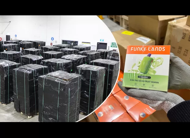 Authorities seize $12.4 million worth of illegally smuggled vape products.