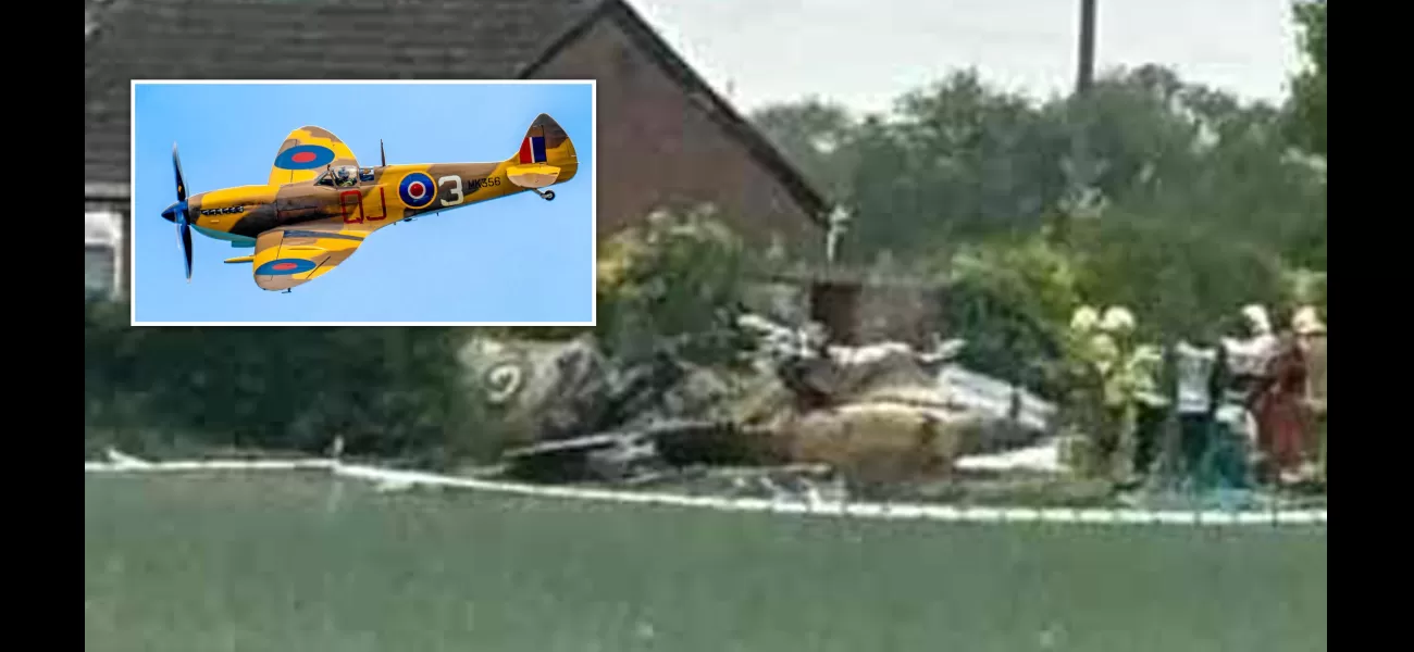 A pilot died when a WW2 plane crashed during a Battle of Britain event.