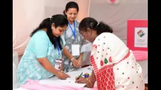 President Murmu votes in New Delhi constituency for Lok Sabha elections.
