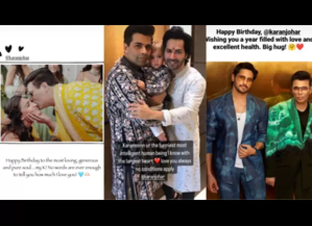 Alia, Varun, and Sidharth of 'Student of the Year' fame celebrate Karan Johar's 51st birthday with heartfelt wishes for their mentor.