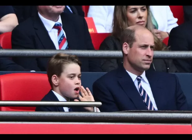 The Duke of Cambridge and his son Prince George bond over a football match at the FA Cup final.