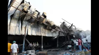 27 people killed in a fire at an amusement park popular with children on a school holiday.