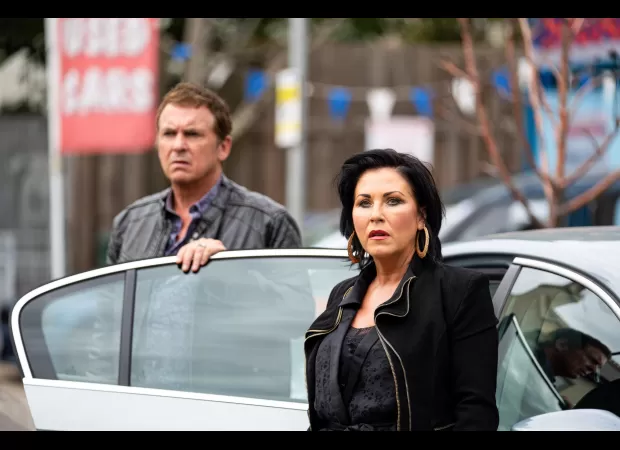 Kat from EastEnders turns down date with Alfie but goes out with someone else instead.