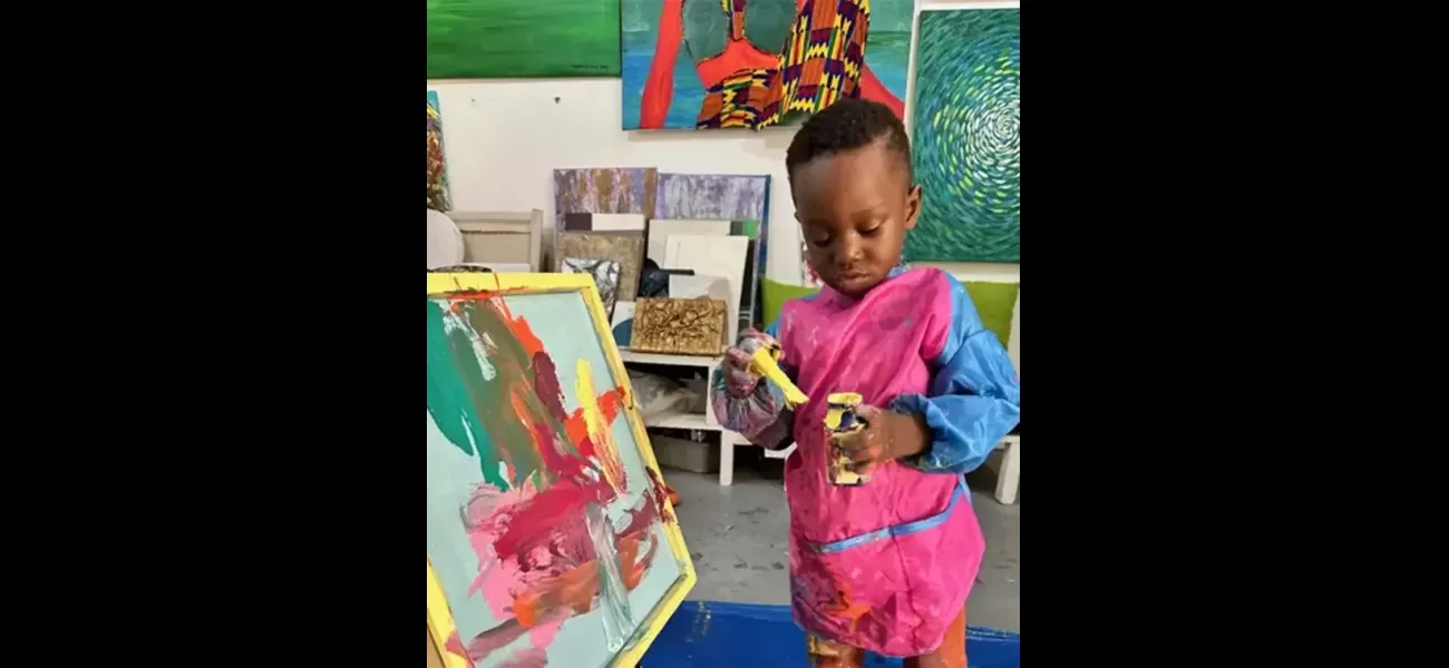 A toddler from Ghana becomes the youngest male artist in Guinness World Records, with his paintings selling quickly.