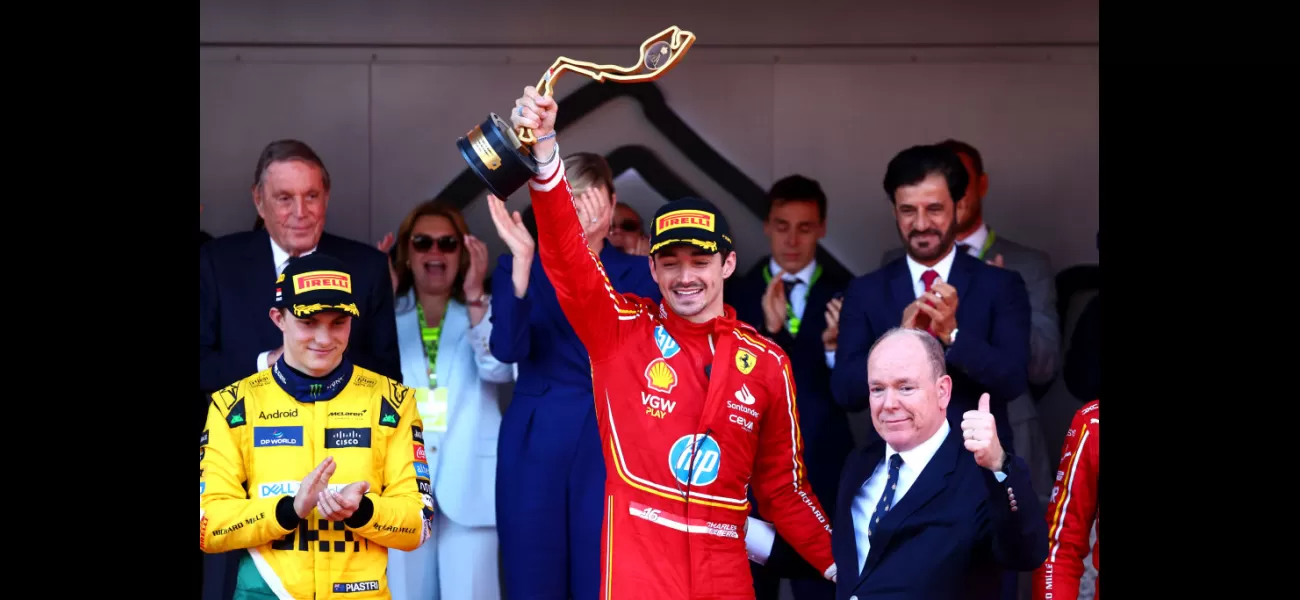Leclerc emotional after taking first win at Monaco Grand Prix.