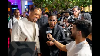 Hollywood stars Will Smith and Martin Lawrence mark the first ever premiere in Saudi Arabia.
