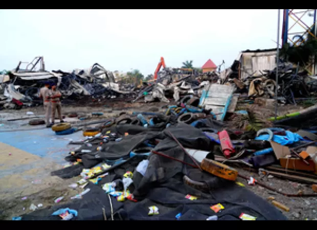 Six partners of Rajkot's game zone were charged and two were arrested for not obtaining a fire NOC for their facility.