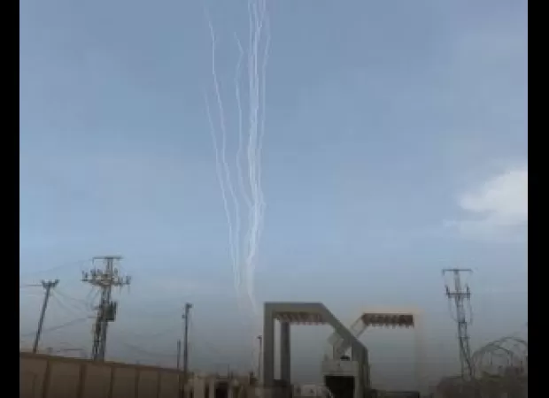 Hamas' rocket strike from Gaza triggers air raid sirens in Tel Aviv, a rare occurrence in recent months.