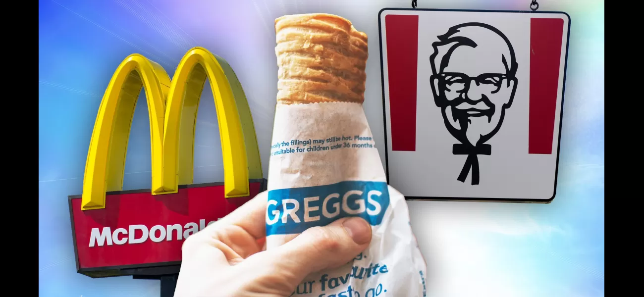 When is the bank holiday schedule for McDonald's, Greggs, and KFC?