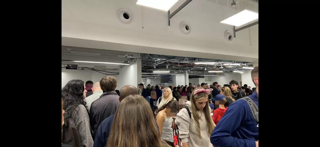 Major UK airport experiences travel chaos with long lines and delays for passengers.