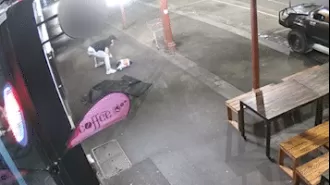 Man with unusual attire tries to rob Melbourne hotel.