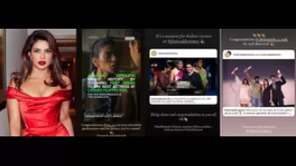 Priyanka Chopra expresses her love and thanks to the Indian winners at the Cannes Film Festival.