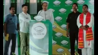 The chief minister of Odisha criticized the BJP candidate from Kendrapara, Baijayant Panda, during a campaign event.