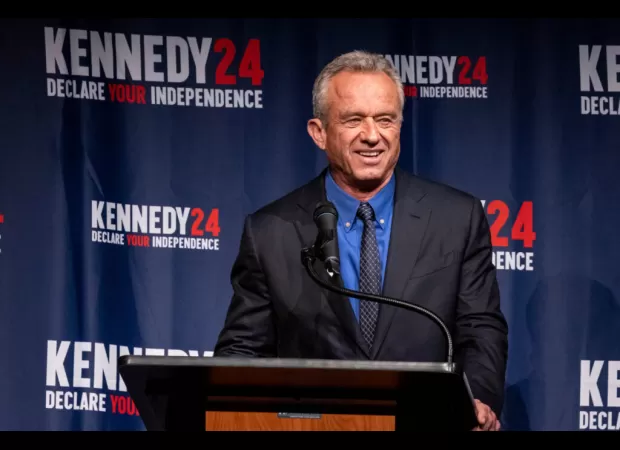 Kennedy Jr. out of running for Libertarian presidential nomination due to Trump's disqualification.