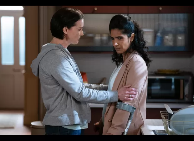 Suki Panesar worries that Eve Unwin's anger will ruin her plan to stop Nish from dying on EastEnders.
